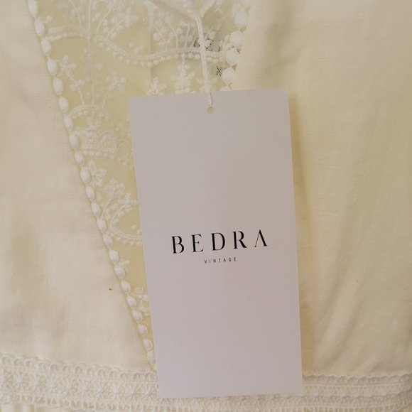 NWT BEDRA Vintage Under the Tuscan Sky Edwardian Midi Dress, XS, Linen, Wedding - Picture 13 of 16